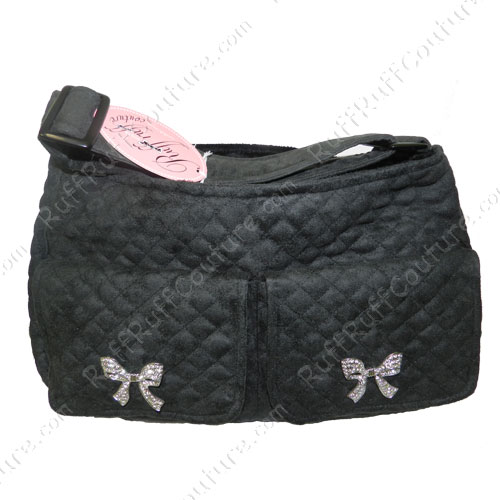 Coco Bow Quilted Snuggle Sack - large with Adjustable Strap